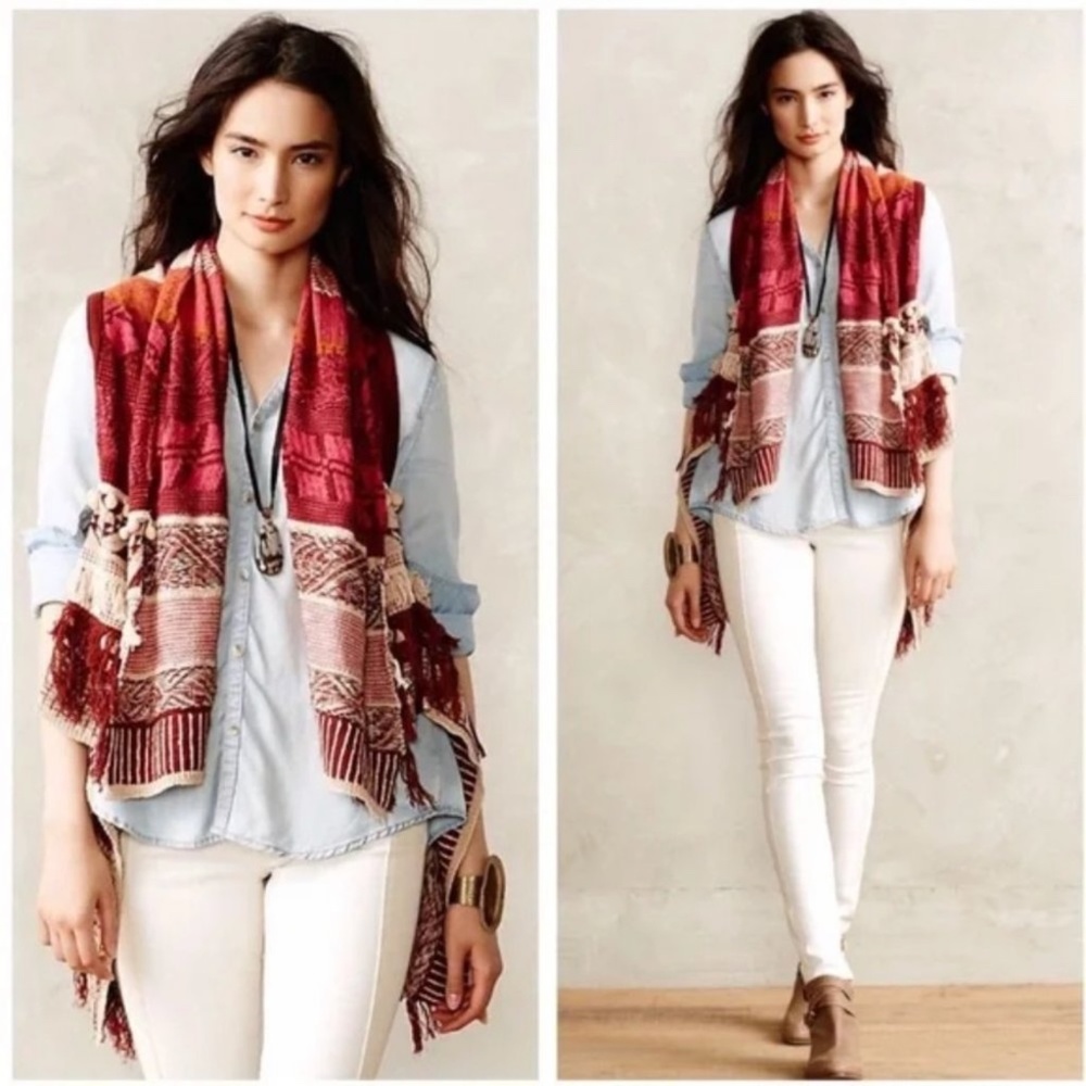 Anthropologie MOTH Durango Jacquard Vest M/L